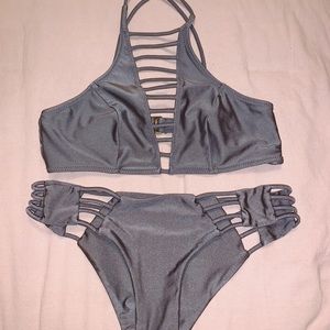 Rip Curl two piece gray bikini